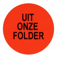 F921 rol @ 2.000 etiketten permanent rond 35 mm fluor rood met zwart bedrukt uit onze folder F921 rol @ 2.000 etiketten permanent rond 35 mm fluor rood met zwart bedrukt uit onze folder